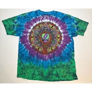 Vintage Y2K Tye Dye Liquid Blue GRATEFUL DEAD T-Shirt | XL